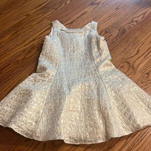 Zoë LTD Girl’s Gold Formal Lined Flowy Dress Size 12